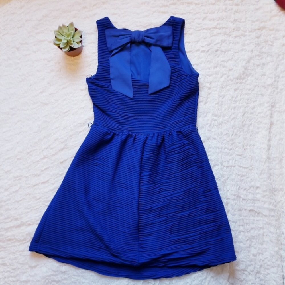 Candies fit and flare bow back dress